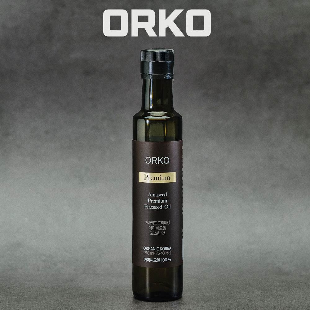 ORKO 프리미엄 고소한맛 아마씨오일 250ml (압착)